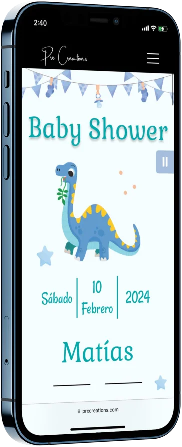 Mockup de un teléfono con una invitación para boda